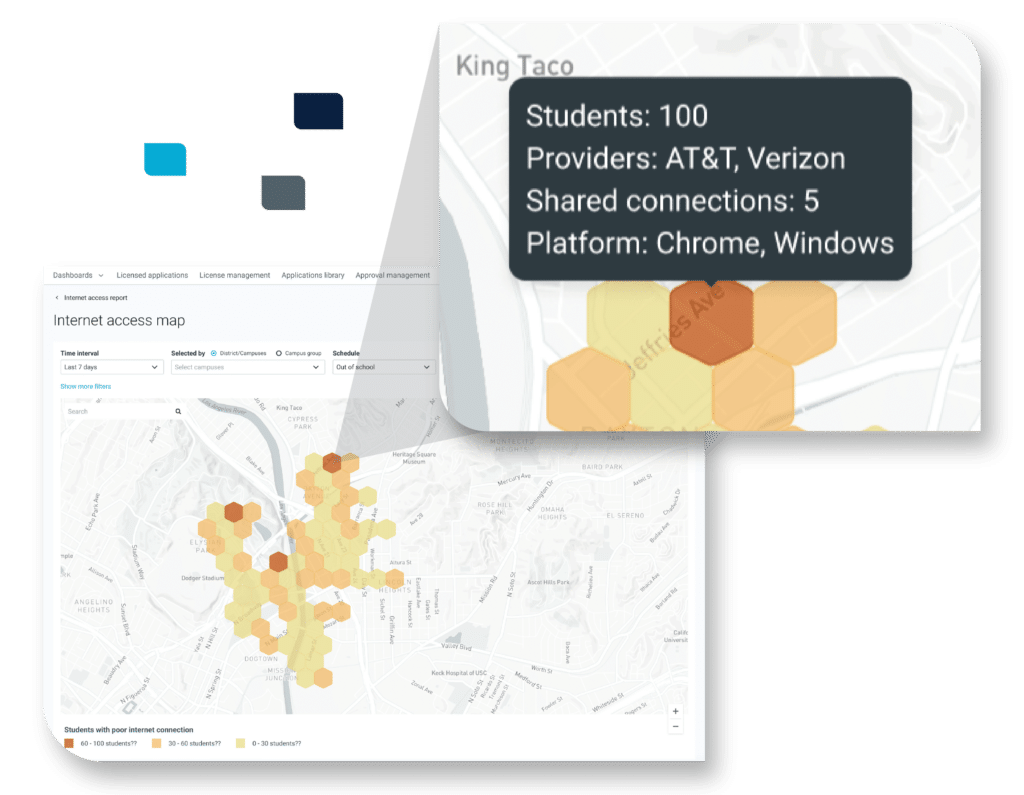 Off-campus internet access maps