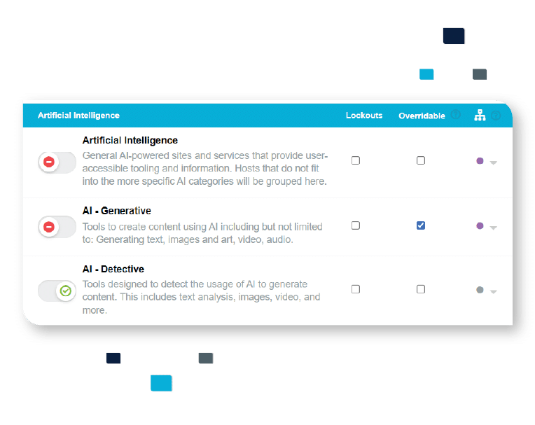 Lightspeed Filter categories screenshot