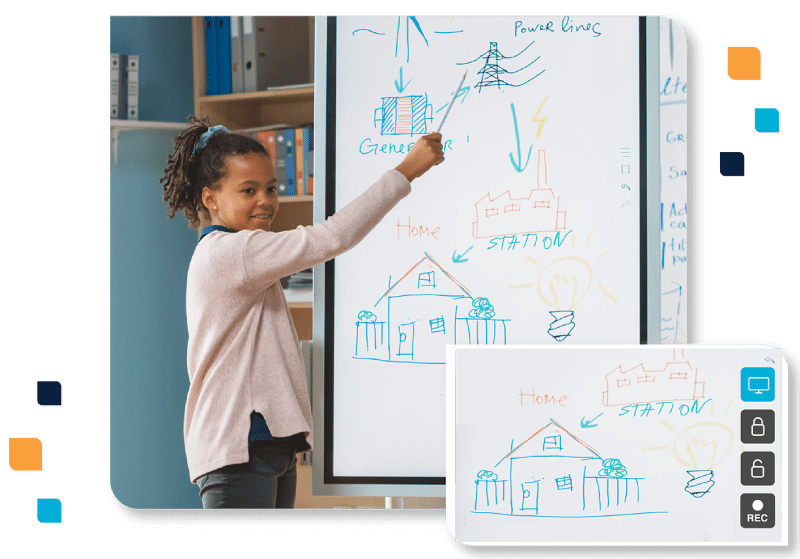 student standing in front of classroom giving presentation